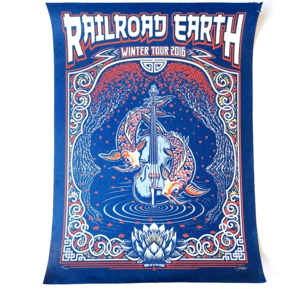 Railroad Earth 2016 Winter Tour Poster Peter Shaw Limited Edition